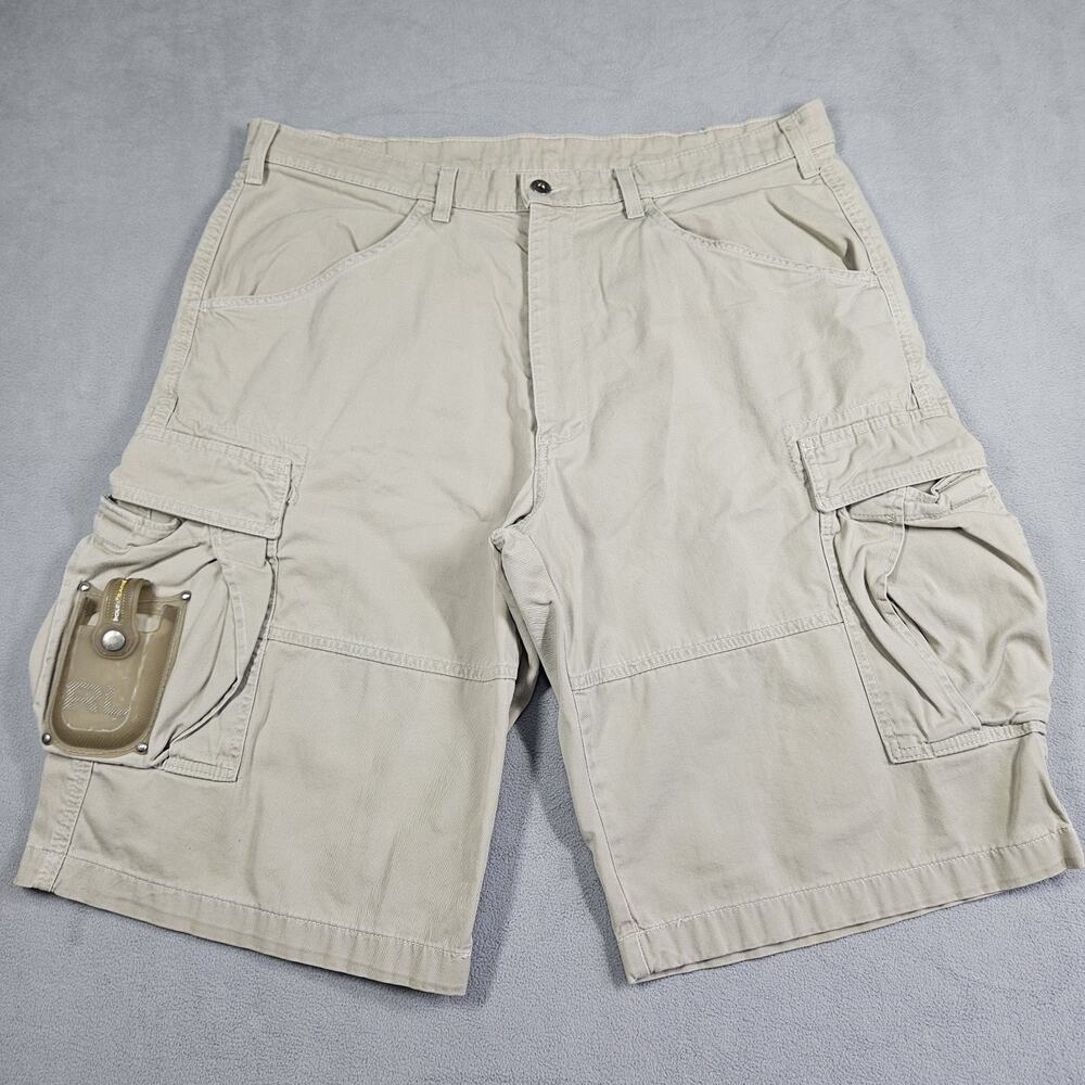 Y2K Polo Jeans Ralph Lauren Cargo Shorts Mens 36* Rubber Cell Pocket Baggy